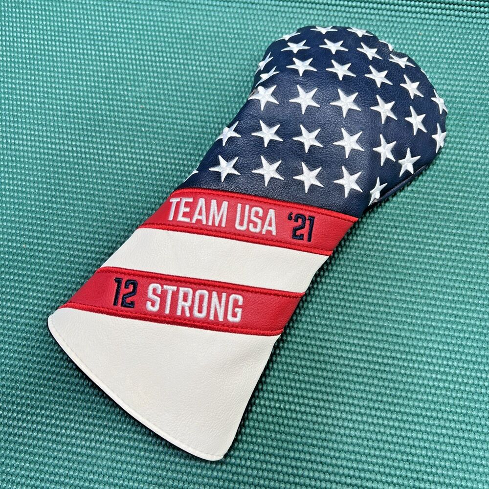 Team USA 2021  12 Strong Driver Headcover Red White and Blue Ryder Flag